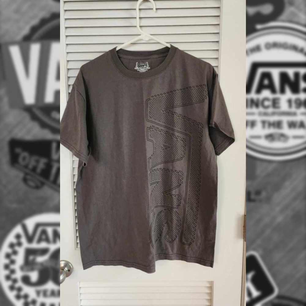Vans gray Mens casual Large  T-shirt